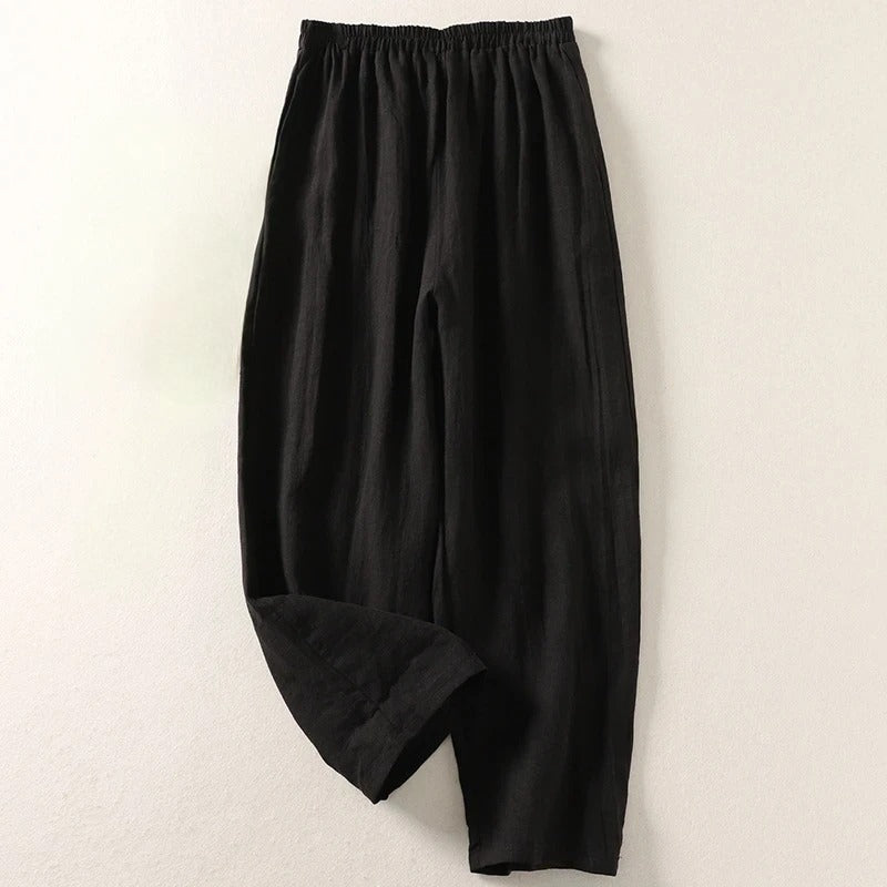 Linde | Luchtige Broek met Wijde Pijpen