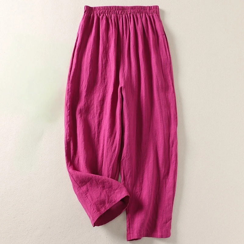 Linde | Luchtige Broek met Wijde Pijpen
