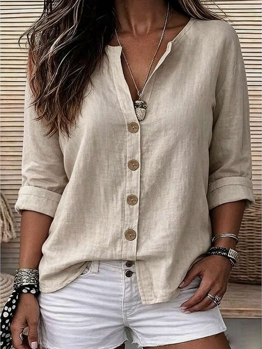Sara | Luchtige Plus Size Zomerblouse (TIJDELIJK 1+1 GRATIS)