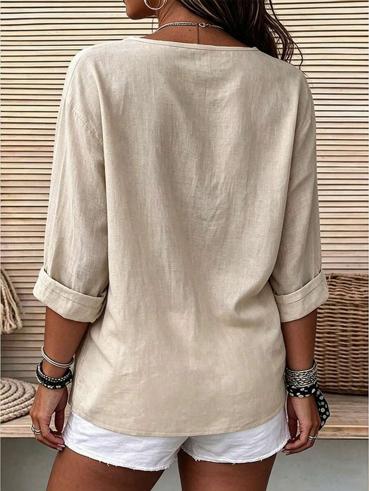 Sara | Luchtige Plus Size Zomerblouse (TIJDELIJK 1+1 GRATIS)