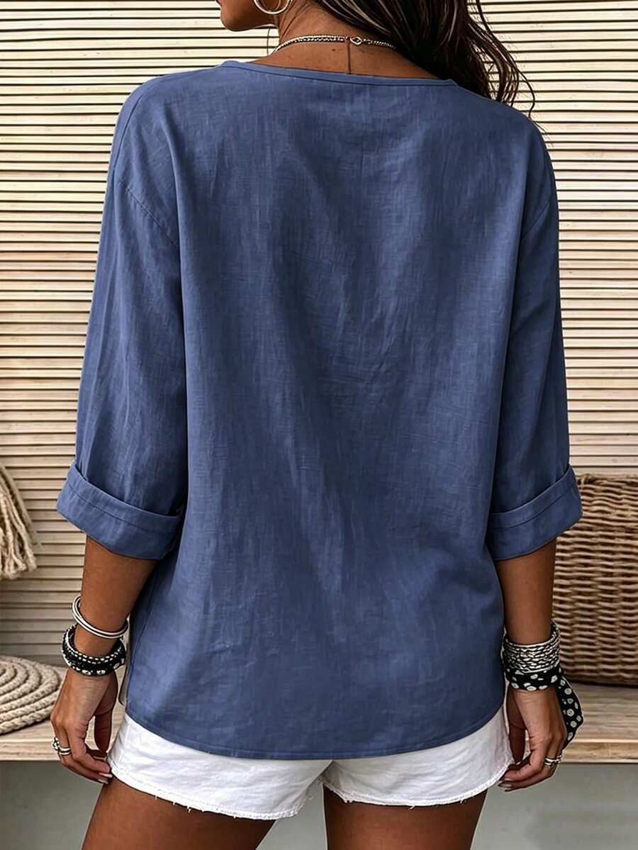 Sara | Luchtige Plus Size Zomerblouse (TIJDELIJK 1+1 GRATIS)
