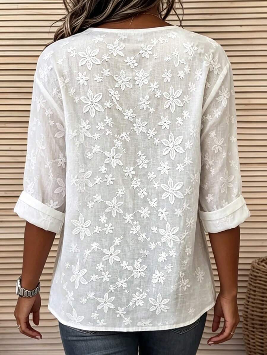 Sara | Luchtige Plus Size Zomerblouse (TIJDELIJK 1+1 GRATIS)