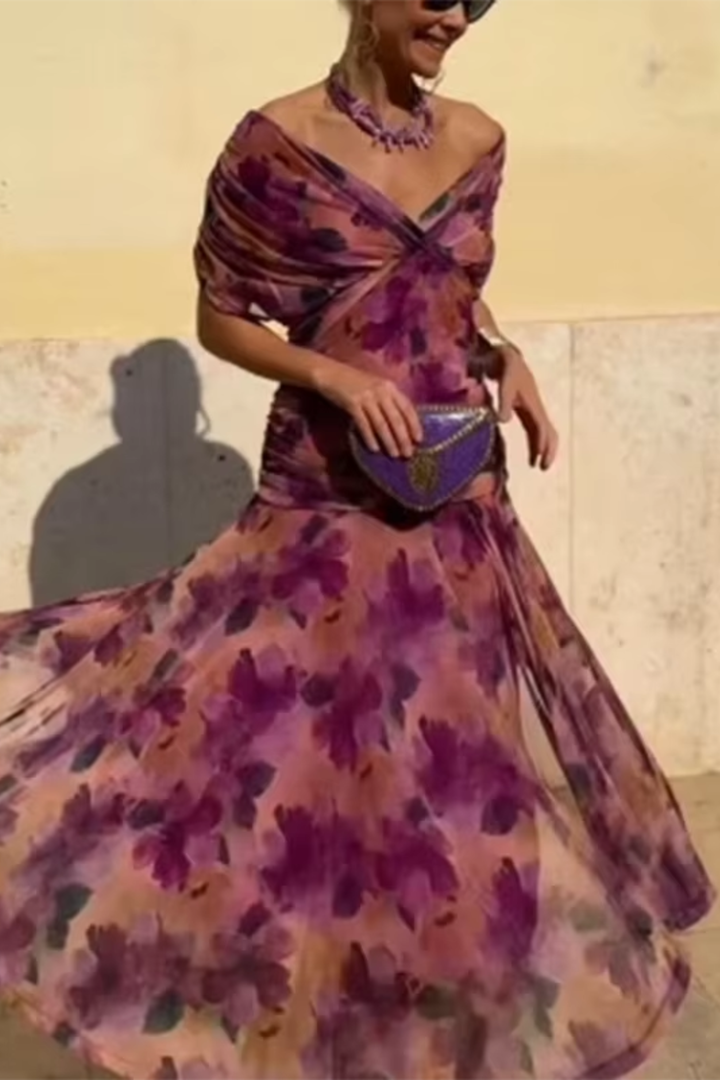 Elin | Maxi jurk met V-hals