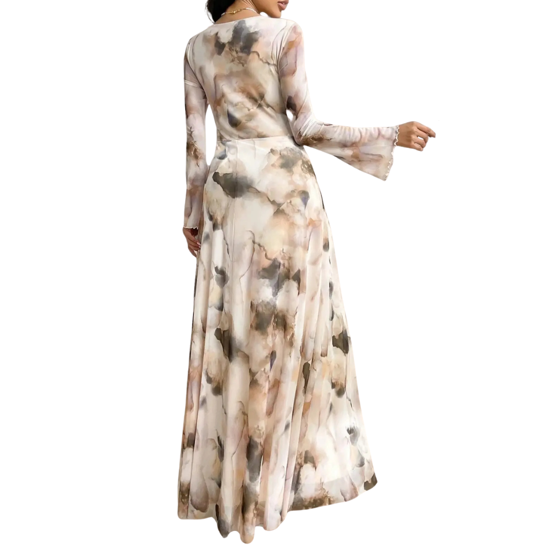Celeste™ | Tie-dye mesh print elegance jurk