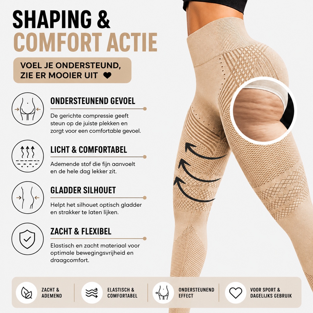 Valeria | Sculpting Compressie Legging (Tijdelijk 1+1 GRATIS)