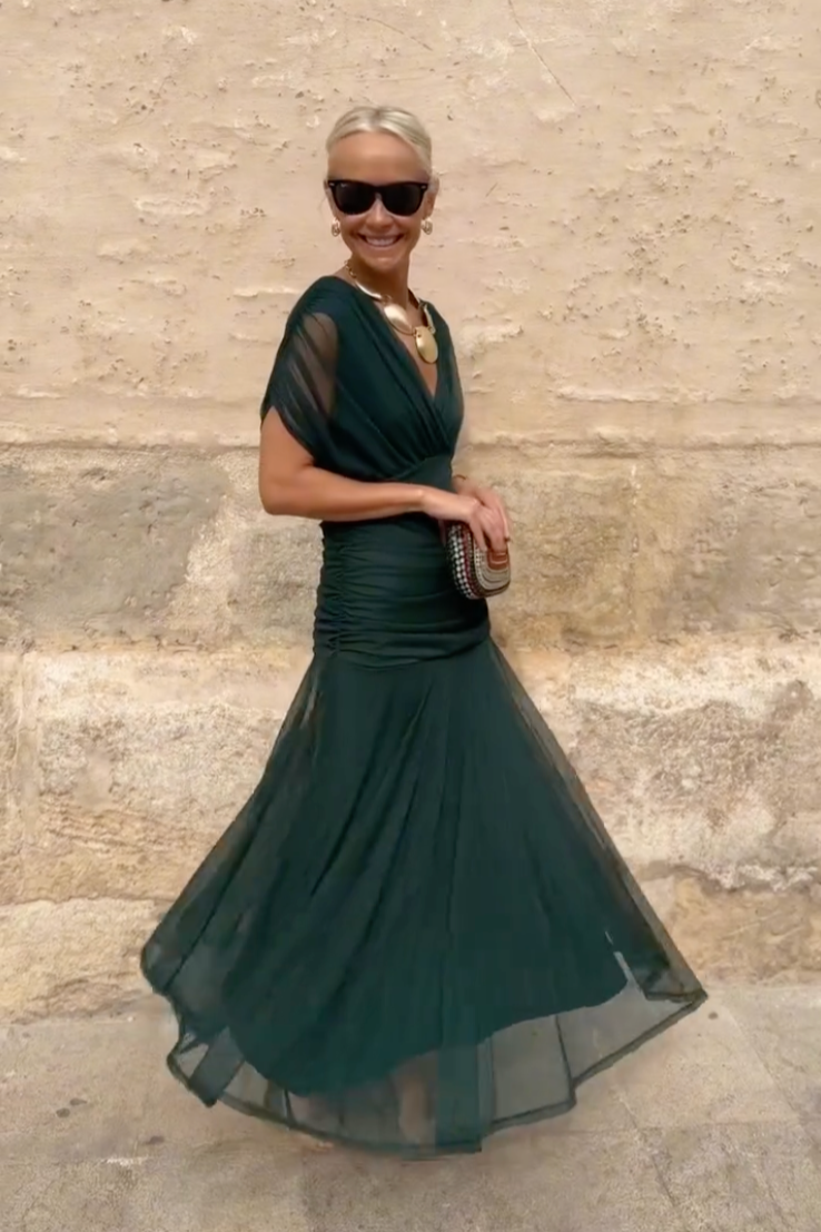Elin | Maxi jurk met V-hals