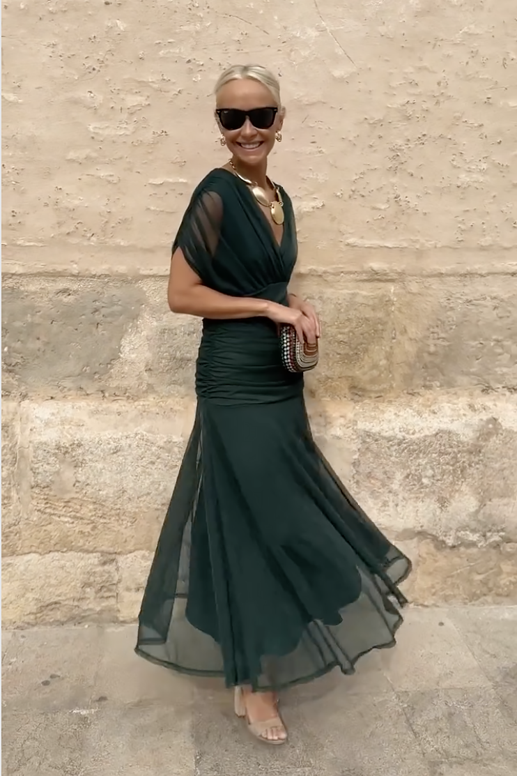 Elin | Maxi jurk met V-hals