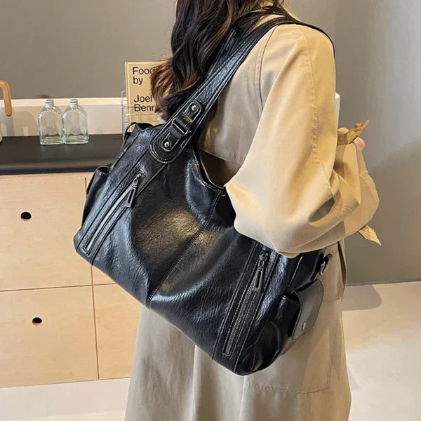 Noemie™ | Klassieke leather shopper