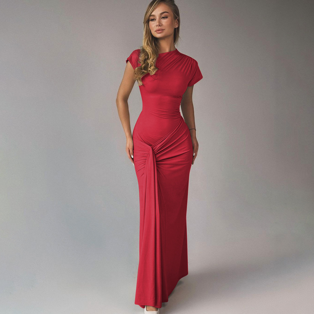 Miriam™ | Elegante wrap ruched bodycon formal jurk