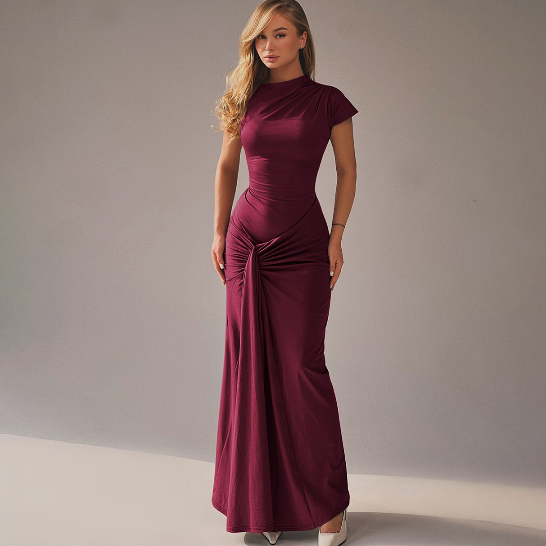 Miriam™ | Elegante wrap ruched bodycon formal jurk