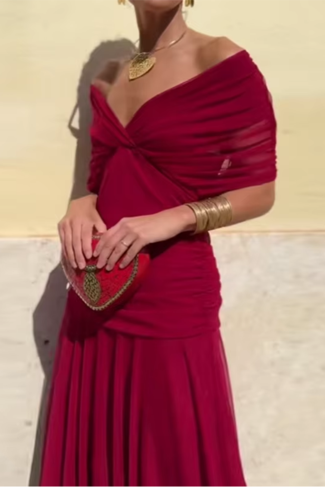 Elin | Maxi jurk met V-hals
