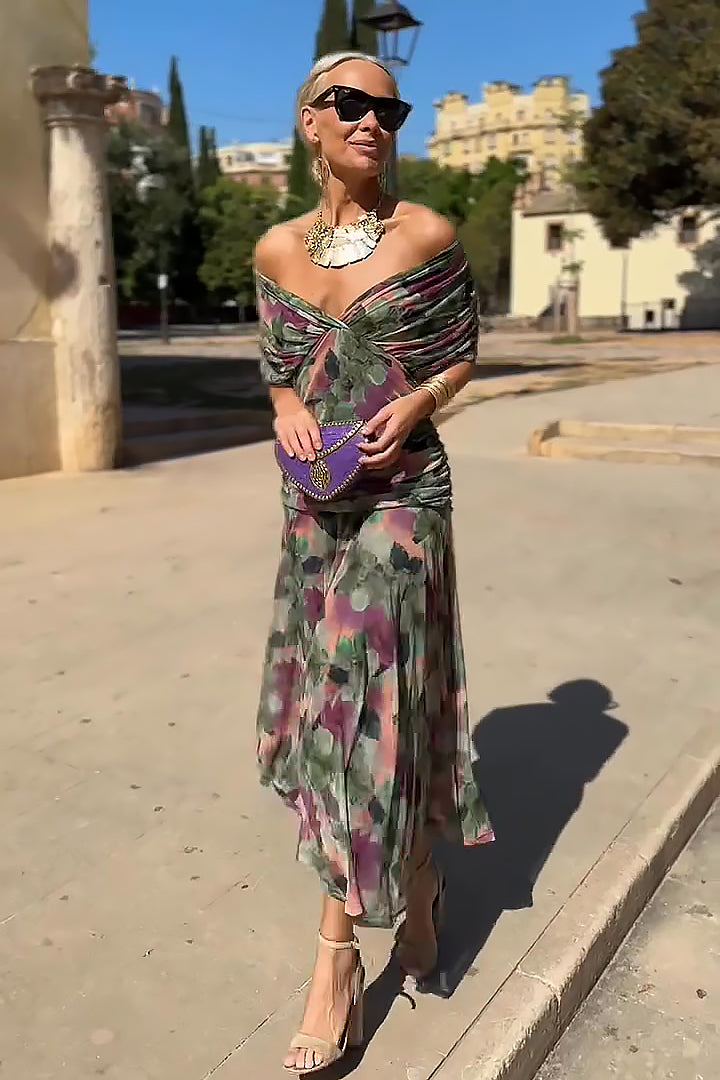 Elin | Maxi jurk met V-hals