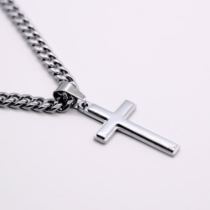Aan mijn Zoon | Zilveren Kruis Ketting