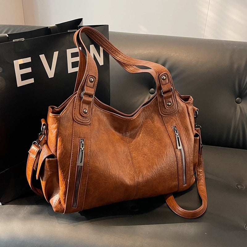 Noemie™ | Klassieke leather shopper