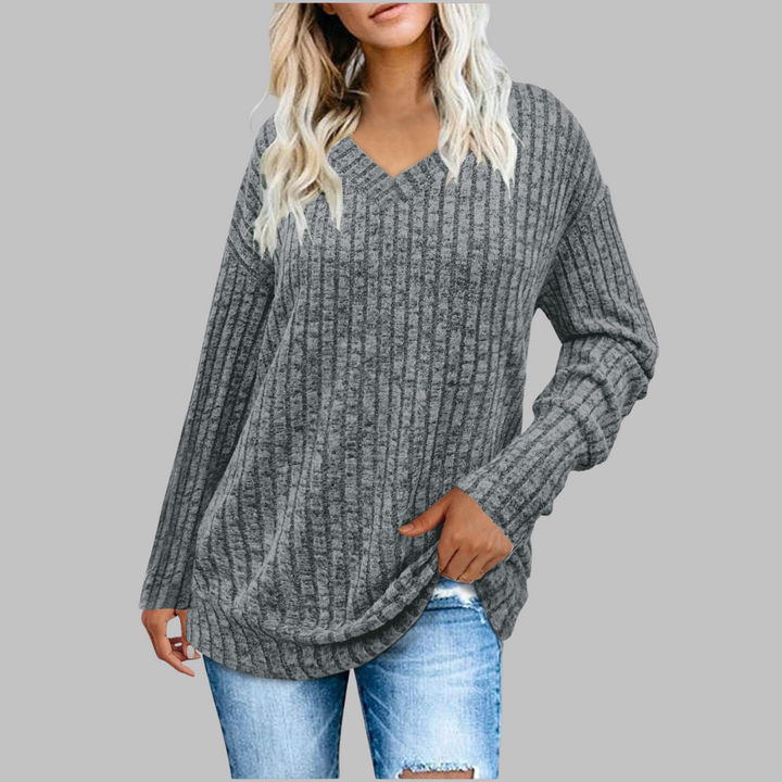 Dewy | Comfy V-hals lange mouwen top
