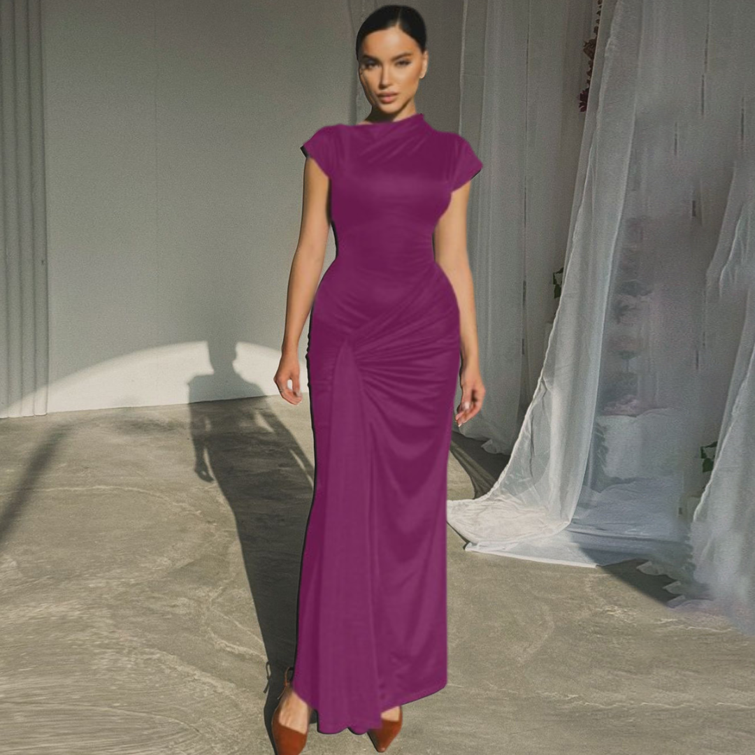 Miriam™ | Elegante wrap ruched bodycon formal jurk