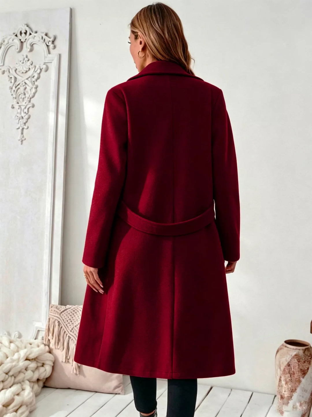 Laura | Elegante Mantel met Ceintuur