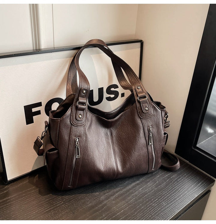 Rae™ | Klassieke leather handtas