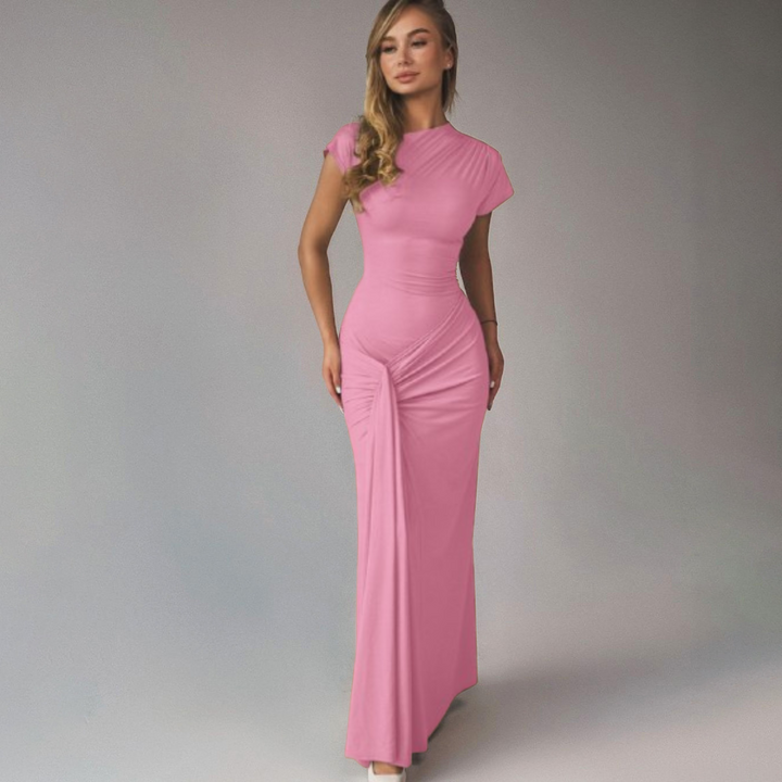 Miriam™ | Elegante wrap ruched bodycon formal jurk