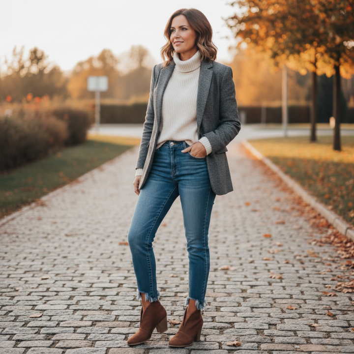 Priscilla | Elegante Enkellaarsjes met V-cut