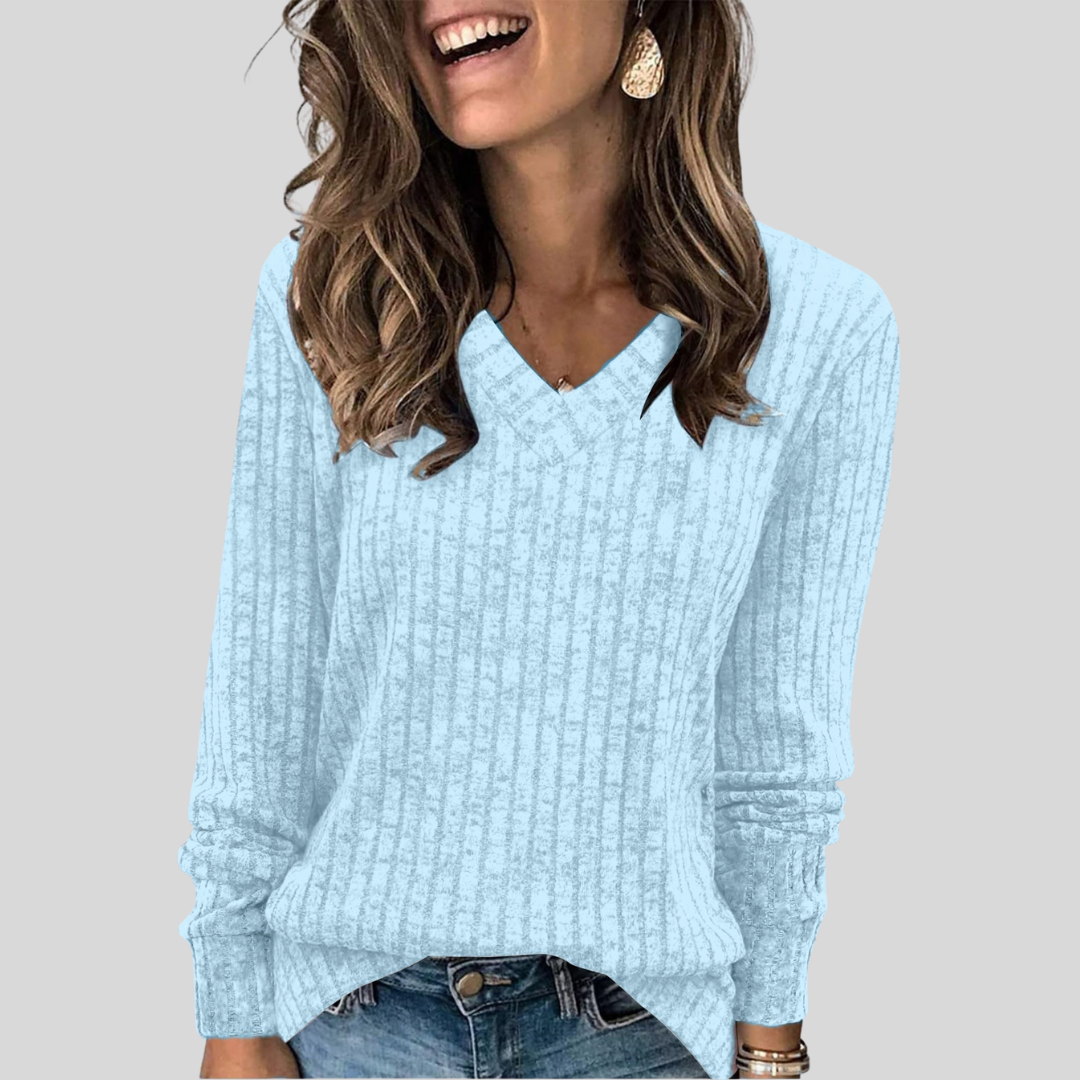 Dewy | Comfy V-hals lange mouwen top
