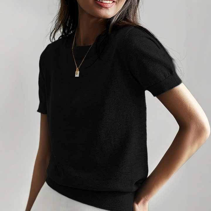 Tally™ | Casual short sleeve crew neck top