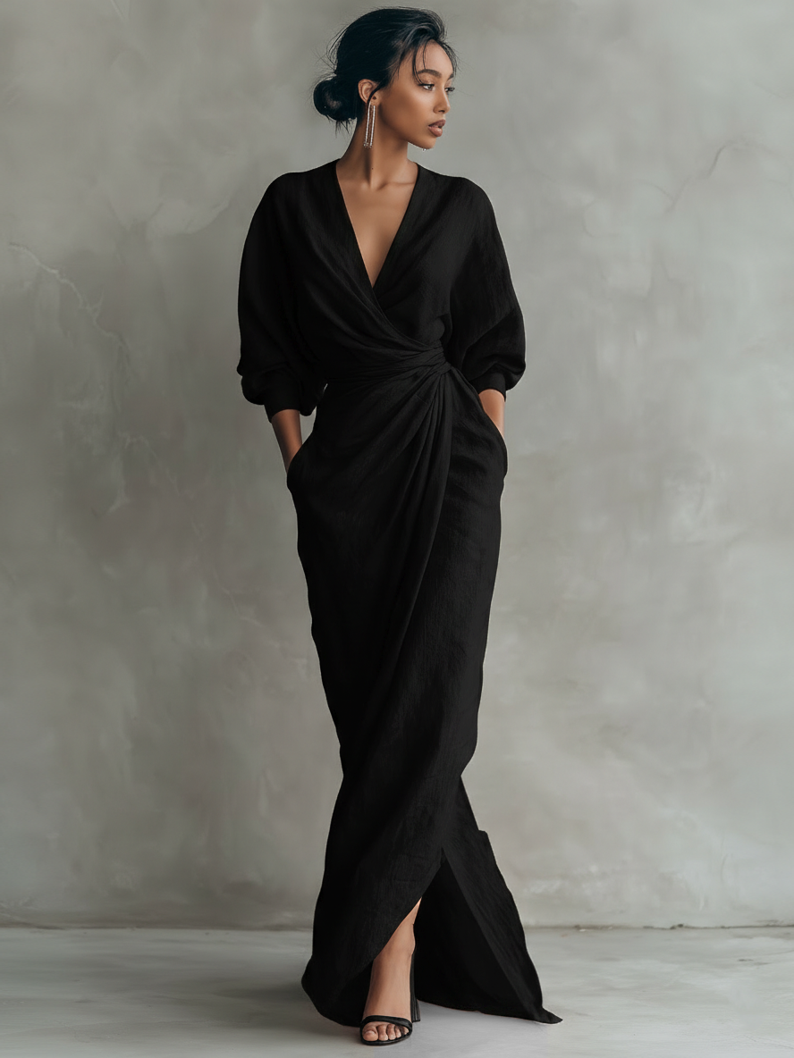 Rosie | Elegante maxi jurk met V-hals