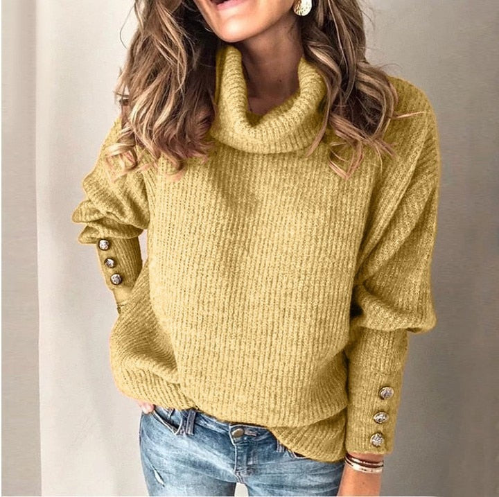 Odelia | Zachte Pullover met Hoge Col
