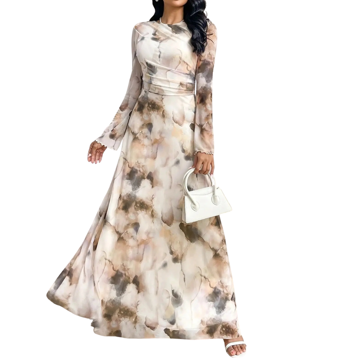 Lucina | Tie-dye mesh print jurk