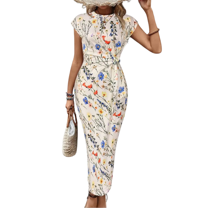 Scarlett™ | Gestreepte tie-waist bodycon jurk