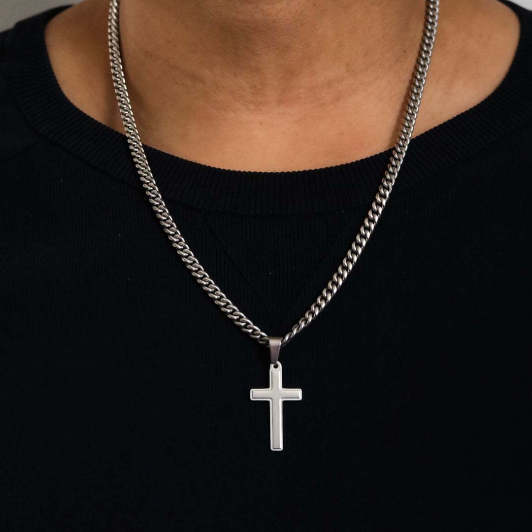 Aan mijn Zoon | Zilveren Kruis Ketting