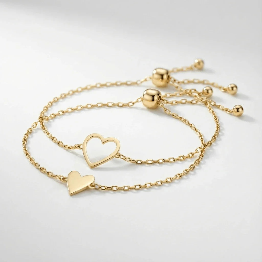 Amora | Moeder-Dochter Hartarmband Set