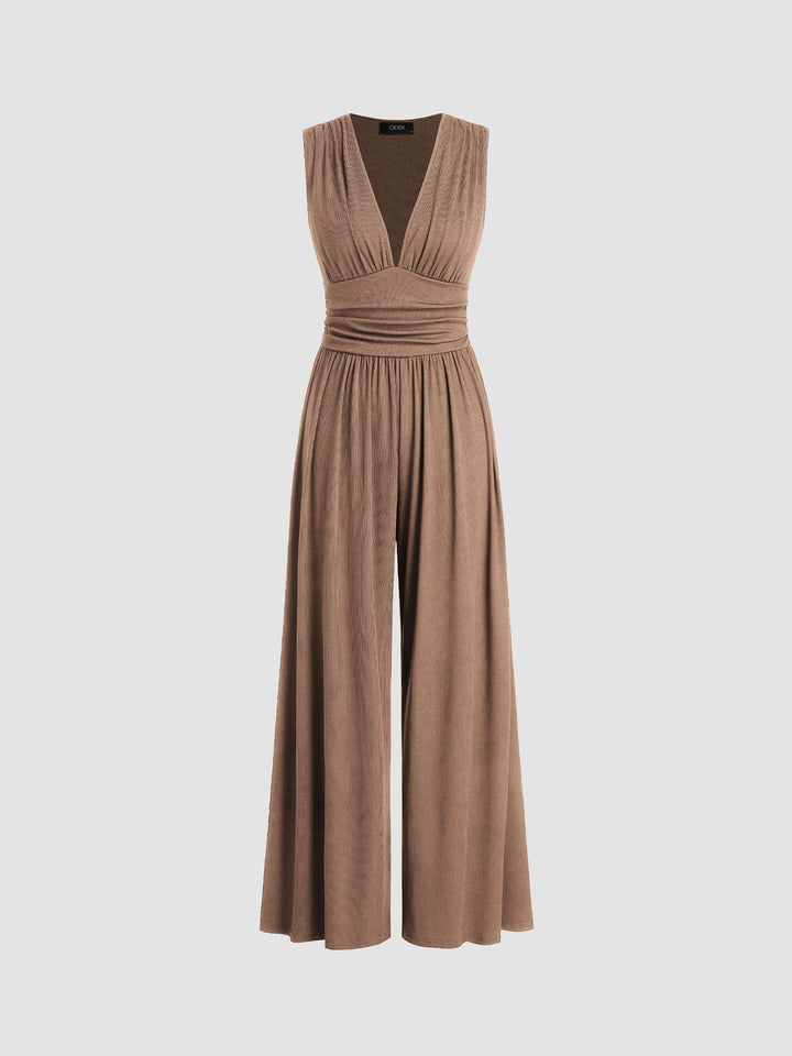 Char | Chique zonder mouwen wide-leg jumpsuit
