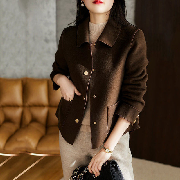 Adelaide™ | Cozy button front lange mouwen collared jas