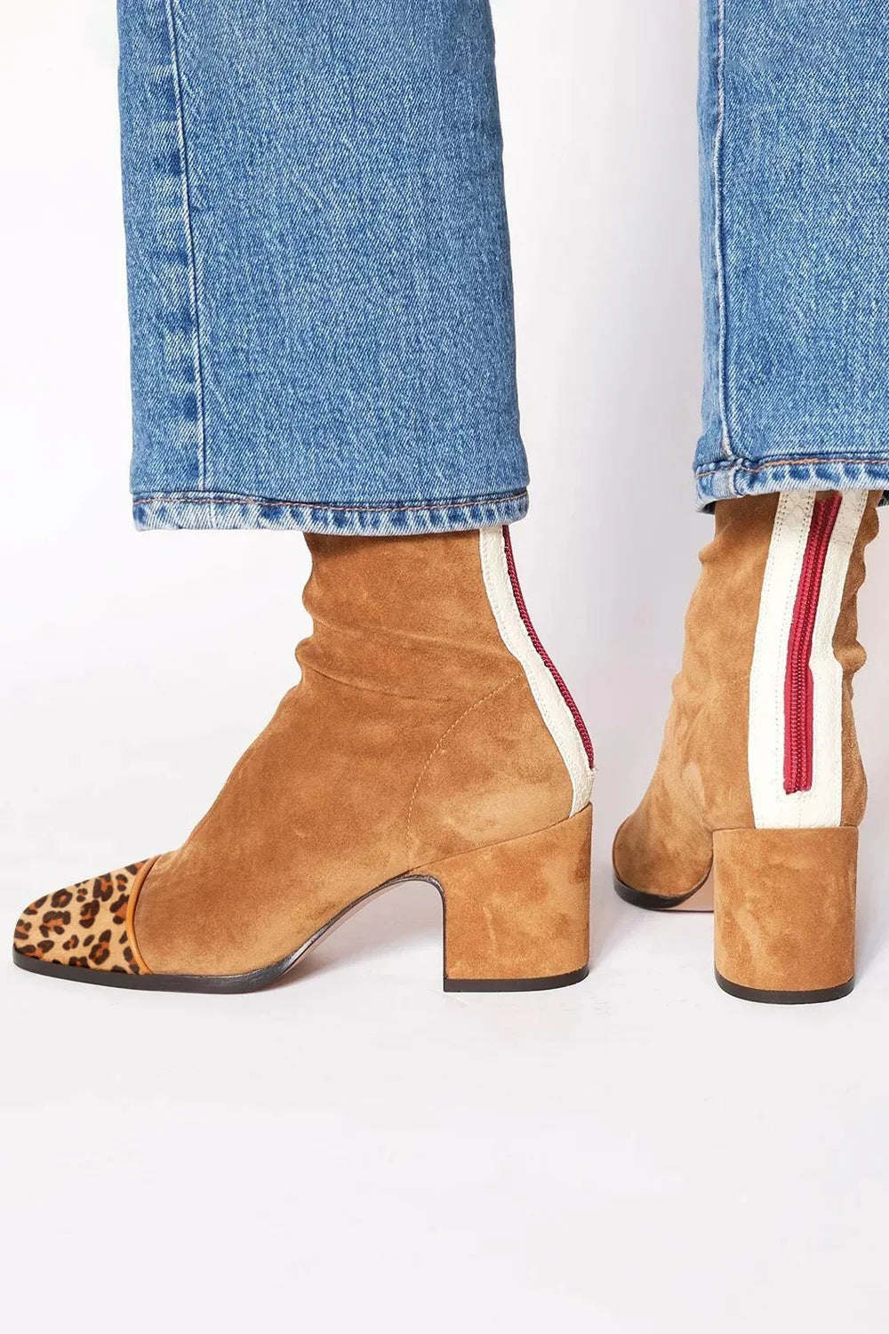 Mid-Heel | Ankle laars with print