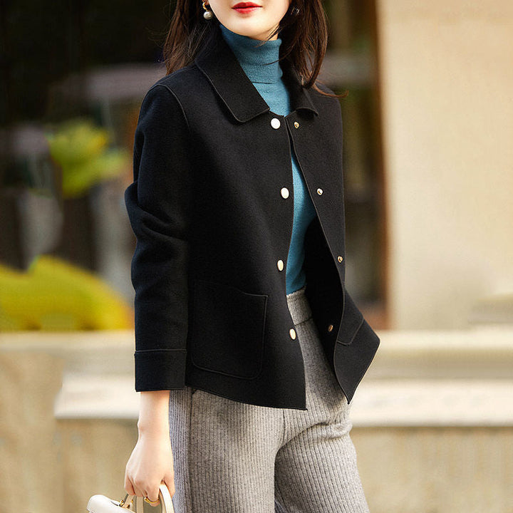 Adelaide™ | Cozy button front lange mouwen collared jas