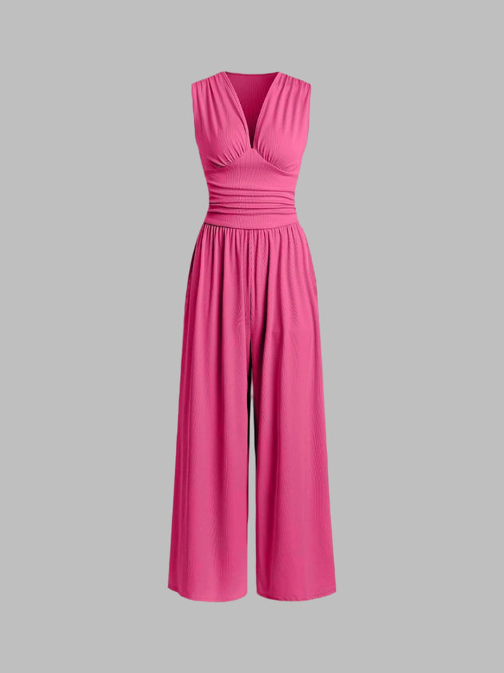 Christine | Chique zonder mouwen wide-leg jumpsuit
