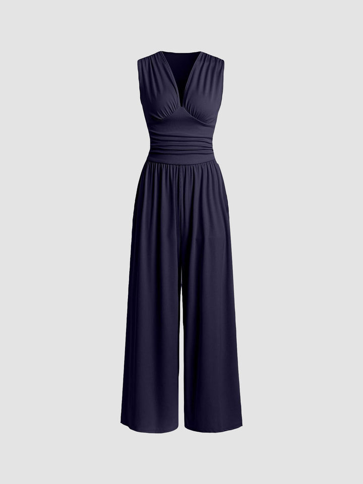 Char | Chique zonder mouwen wide-leg jumpsuit