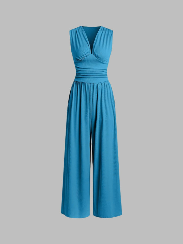 Char | Chique zonder mouwen wide-leg jumpsuit