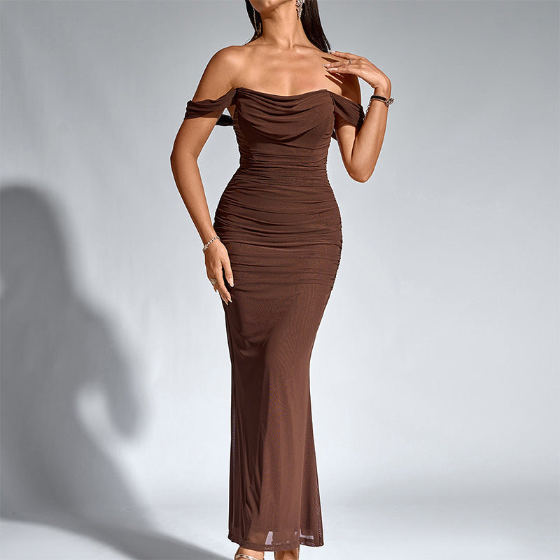 Eunoia™ | Elegante off shoulder backless mermaid jurk