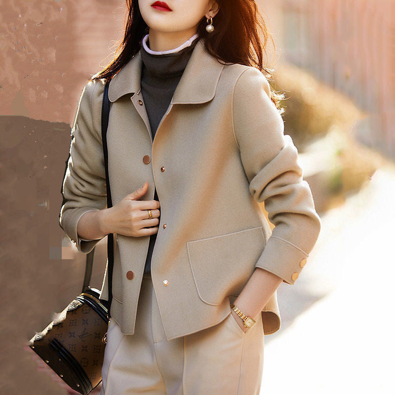 Adelaide™ | Cozy button front lange mouwen collared jas