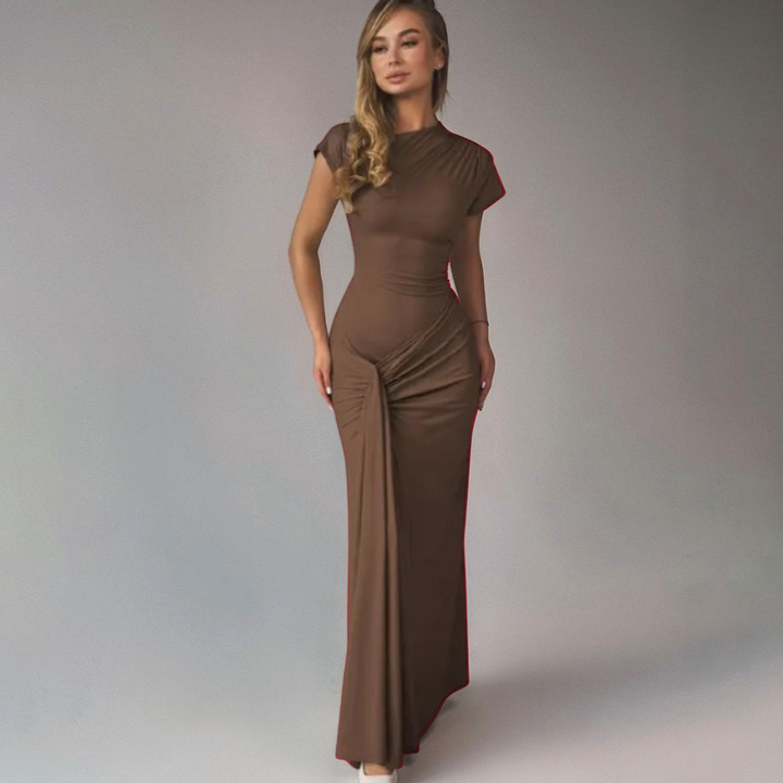 Miriam™ | Elegante wrap ruched bodycon formal jurk