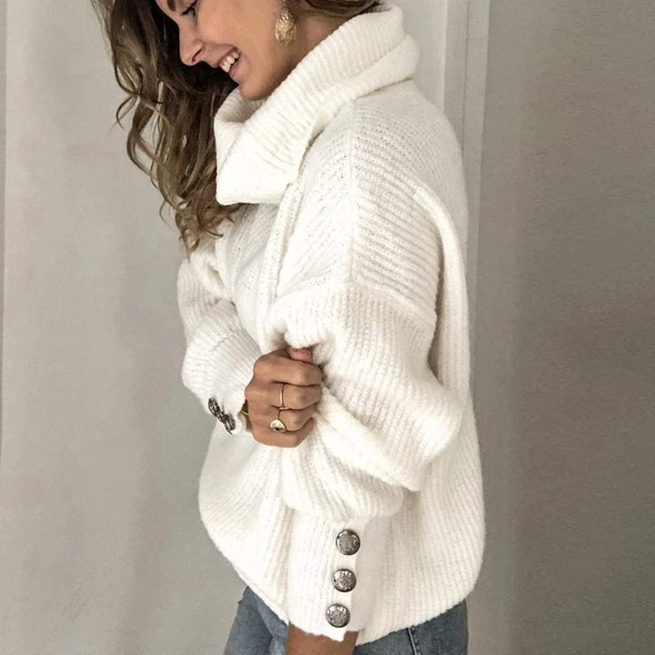 Odelia | Zachte Pullover met Hoge Col