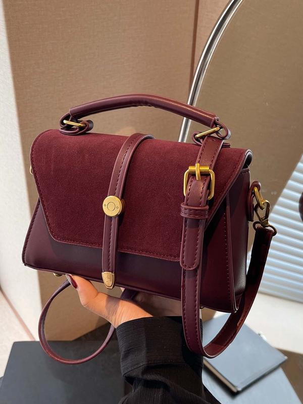 Avanlie™ | Trendy contrast stitching small square schoudertas
