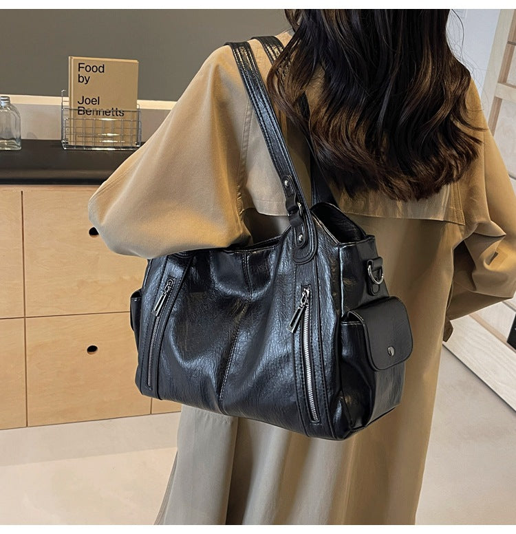 Noemie™ | Klassieke leather shopper