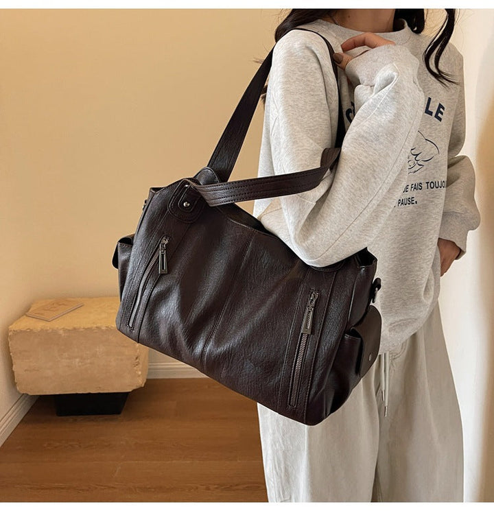 Noemie™ | Klassieke leather shopper