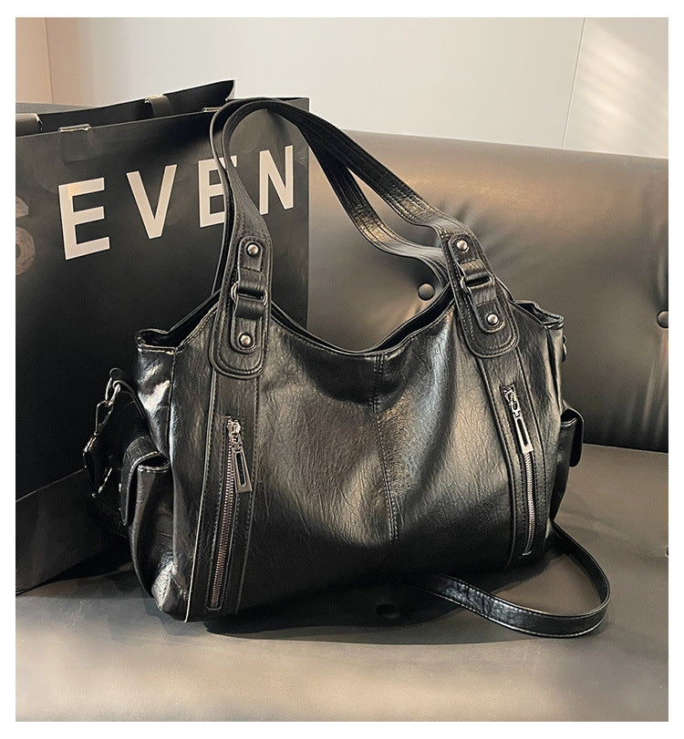 Noemie™ | Klassieke leather shopper