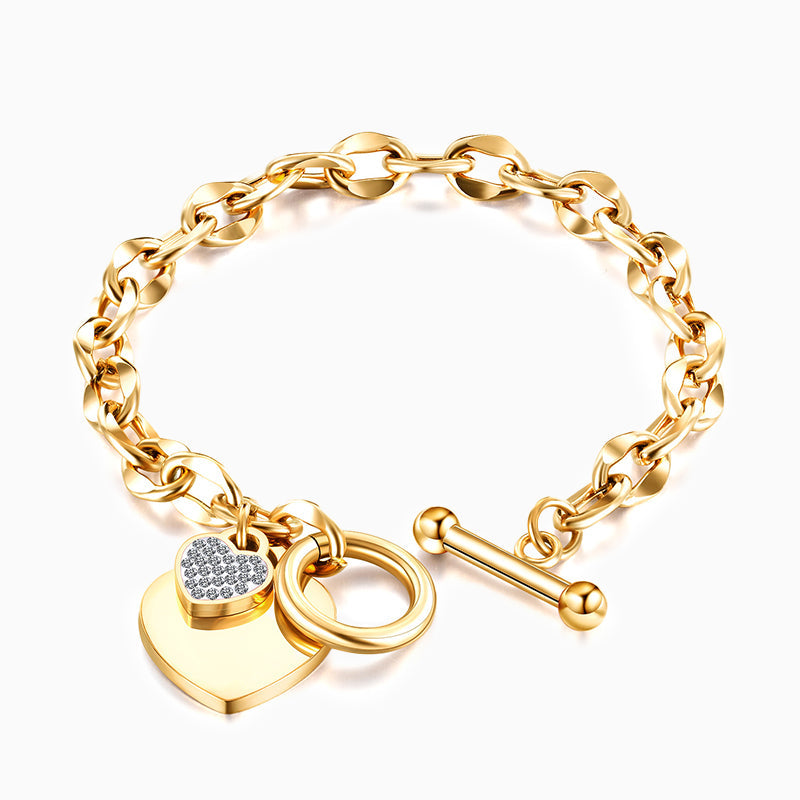 Kaiya | Hartarmband in Goud – Klassieke Elegantie met Liefde